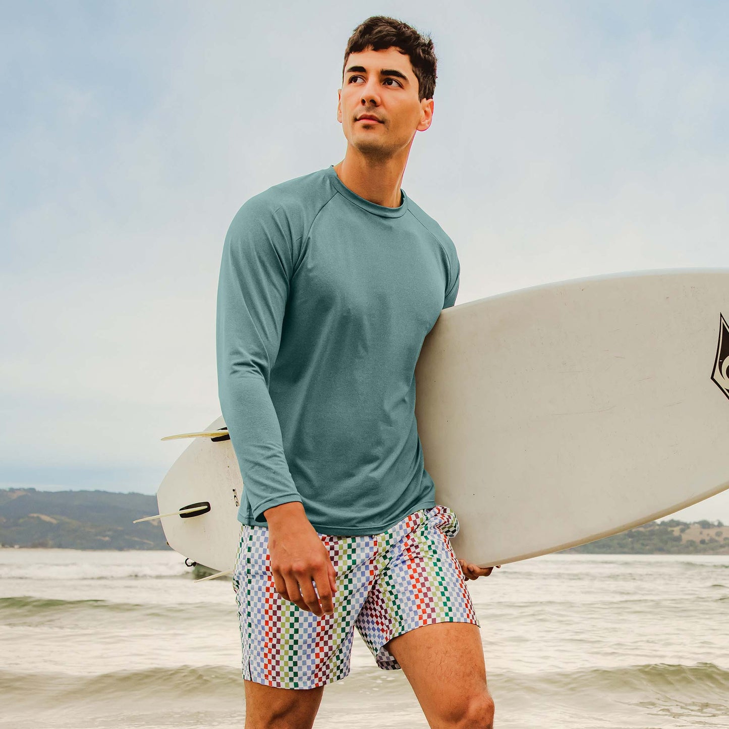 Mens Kiwi Green LS Outbound Tee - Snapper Rock