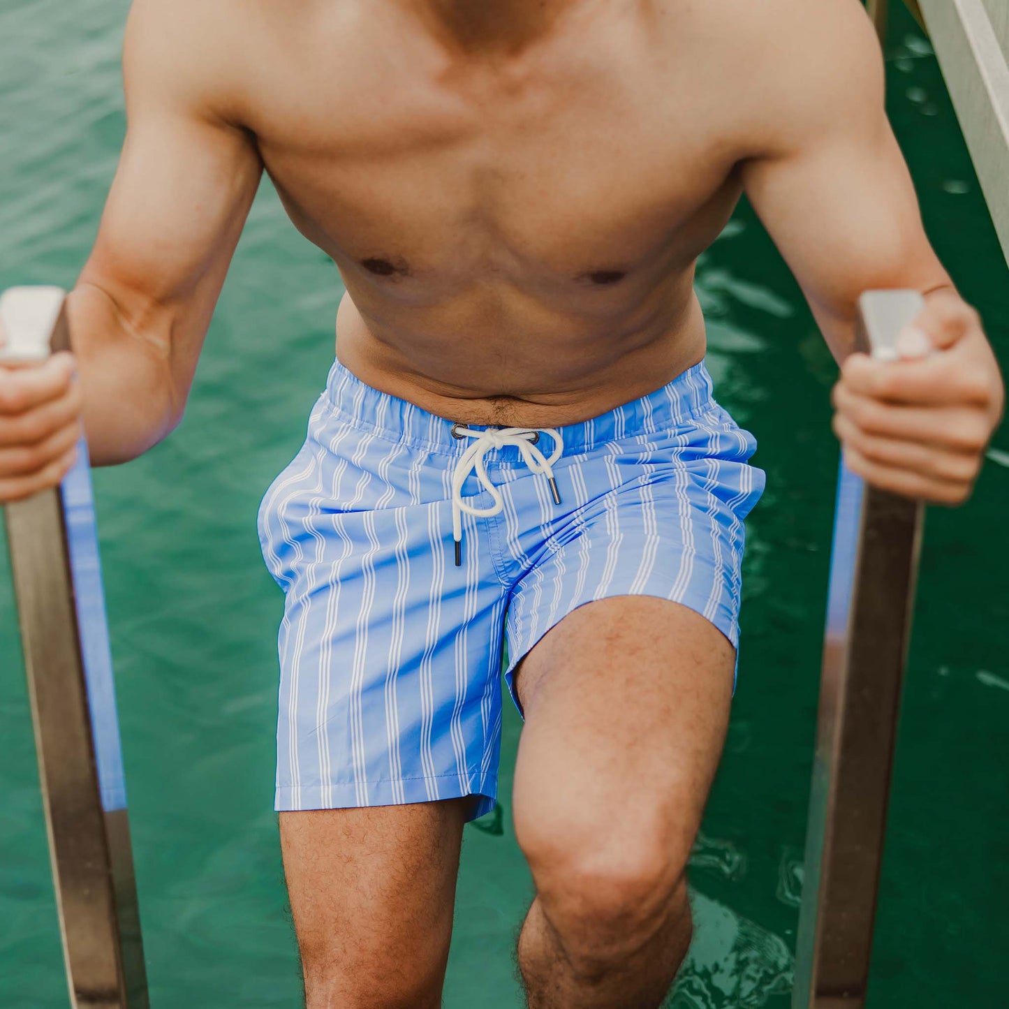 Mens Ocean Drive Stripe Swim Short - Snapper Rock