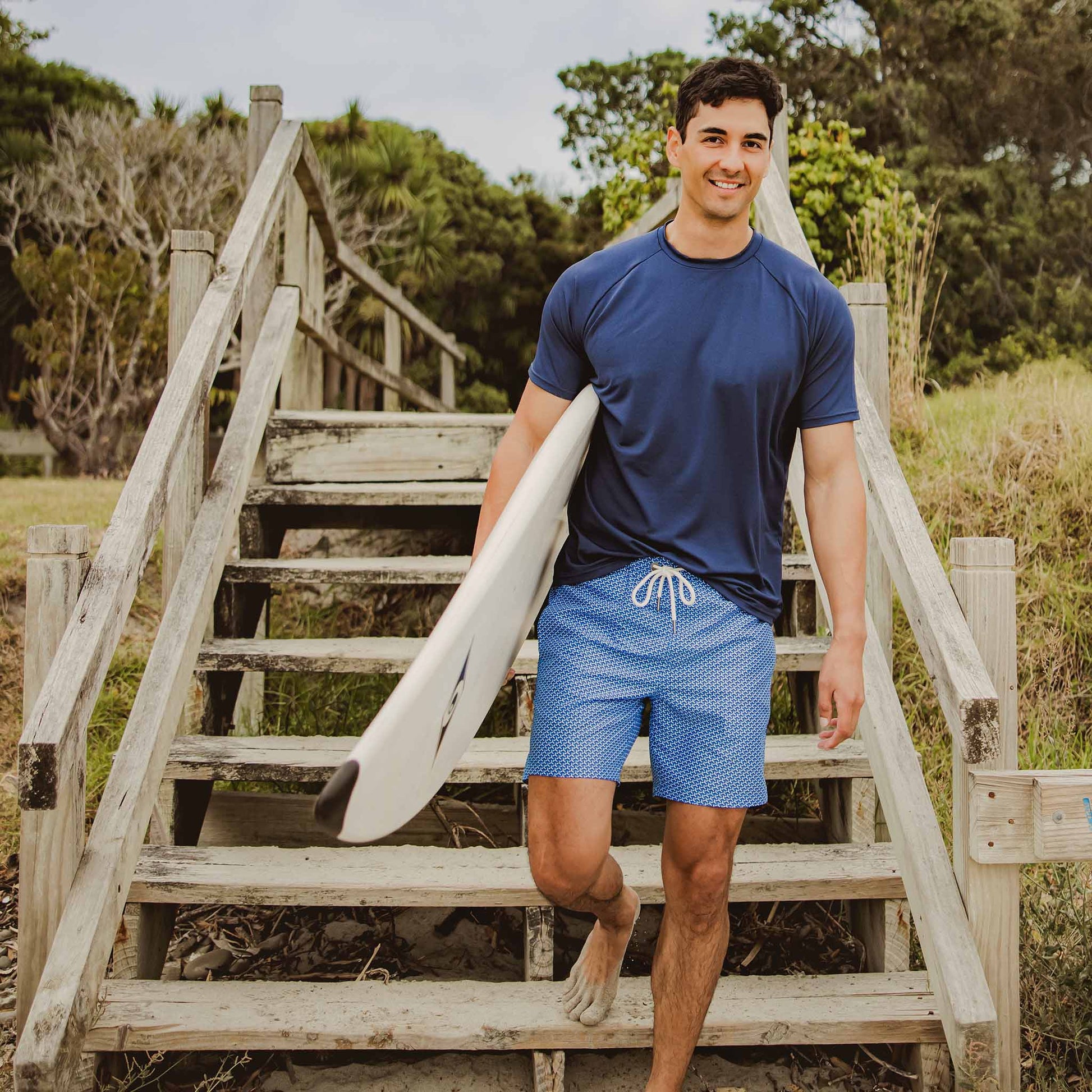 Mens Geo Grid Swim Short - Snapper Rock