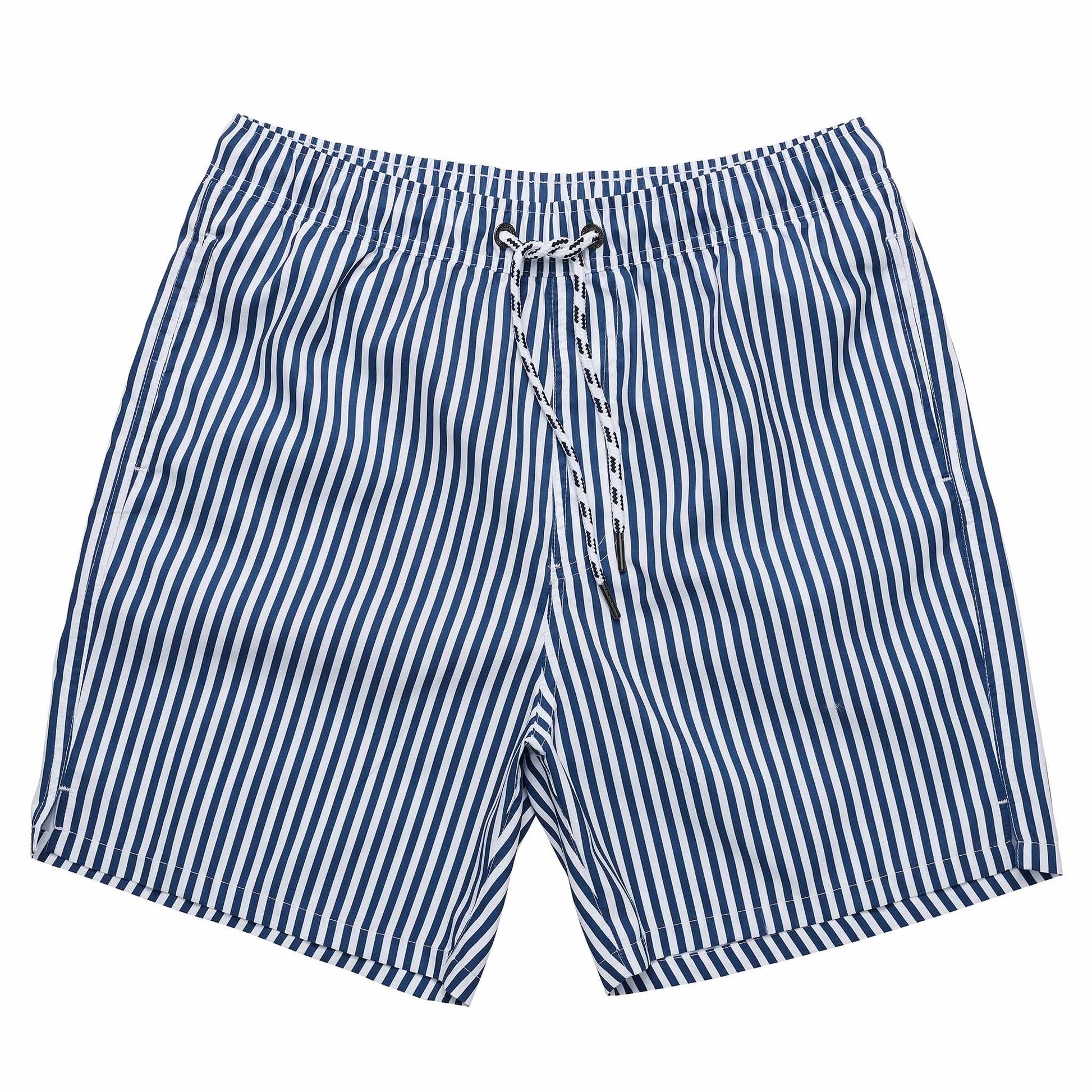 Mens Denim Stripe Comfort Lined Swim Short - Snapper Rock